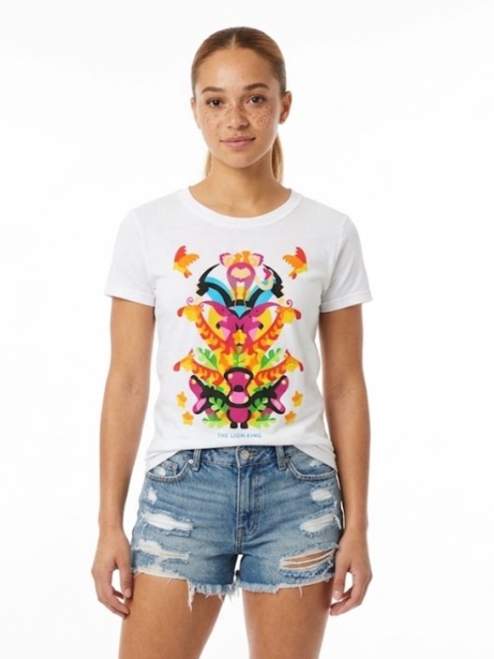 Disney The Lion King Animal Tower T-Shirt - Size Medium